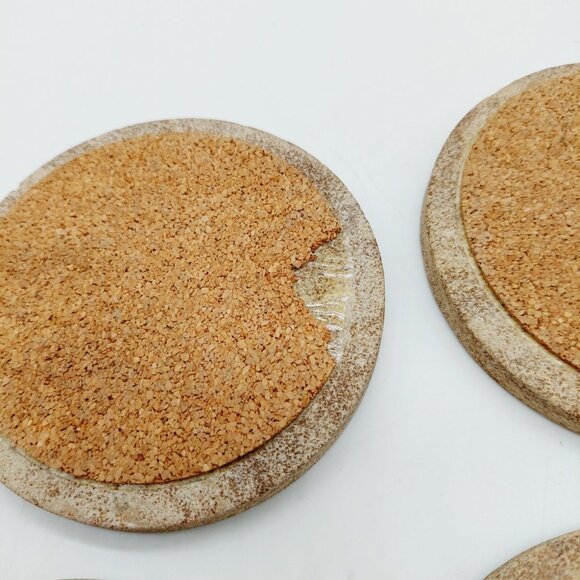 Sea Turtle Stone Coaster Set Of 4 Round Cork Back READ - Picture 8 of 8